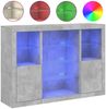 vidaXL Sideboards mit LED-Leuchten 3 Stk. Betongrau Holzwerkstoff 3209131 Bild 2