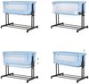 Chipolino Beistellbett 2 in 1 Zen Laufstall Moskitonetz Matratze Räder Bremse blau Bild 2