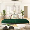 vidaXL Schlafsofa 2-Sitzer Dunkelgrün Samt 375876 Bild 3