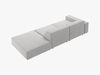 Micadoni Sofa Jodie 3-Sitzer Rechts Strukturierter Stoff Megan Hellgrau Bild 4