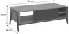 Couchtisch HWC-O40, Wohnzimmertisch Sofatisch, Staufächer Schiebetür MDF Metall Melamin 42x120x60cm ~ natur Bild 3