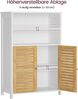 MSMASK Badkommode Badezimmerschrank, mit 2 offene Fächer, 60 x 30 x 100cm, Weiß Bild 3