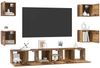 vidaXL TV-Schrankset Wandmontiert 7 pcs Altholz Holzwerkstoff 3393396 Bild 3
