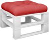 vidaXL Palettenkissen Rot 50 x 50 x 12 cm Stoff Bild 3