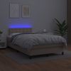 vidaXL Boxspringbett mit Matratze & LED Cappuccino-Braun 120x200cm 3134218 Bild 4