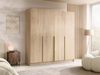 Drehtürenschrank Salkor I, Kleiderschrank mit 4 Türen (Farbe: Eiche Cremona / Eiche Cremona + Gold) Bild 2