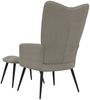 vidaXL Relaxsessel mit Hocker Hellgrau Samt [328084] Bild 5