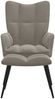 vidaXL Relaxsessel mit Hocker Hellgrau Samt [328084] Bild 3