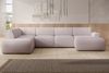 Selsey 'Bouvi' Wohnlandschaft mit seitlicher Rückenlehne an der Ottomane links, beige, Bouclé Bild 2