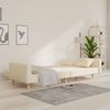 vidaXL Schlafsofa 2-Sitzer mit 2 Kissen, Creme Bild 3