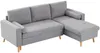 Vente-unique - KORI Sofa Stoff Grau - B 146 cm x H 88 cm x L 225 cm Bild 5