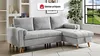 Vente-unique - KORI Sofa Stoff Grau - B 146 cm x H 88 cm x L 225 cm Bild 2