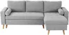Vente-unique - KORI Sofa Stoff Grau - B 146 cm x H 88 cm x L 225 cm Bild 3