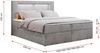 Boxspringbett - Polsterbett mit LED Kopfteil - GOLD-5 - 120x200cm - Hellgrau Velours - H3 Bild 5
