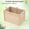 Erhöhtes Hochbeet Holz Gartenbeet tief Pflanzkasten mit offenem Boden 100 x 64 x 65,5 cm Natur Bild 2