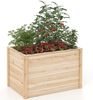 Erhöhtes Hochbeet Holz Gartenbeet tief Pflanzkasten mit offenem Boden 100 x 64 x 65,5 cm Natur Bild 1