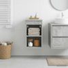 vidaXL Badezimmerschrank Inzwischen Betongrau 30 x 35 x 50 cm 890337 Bild 4