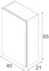 Dmora Hängeschrank Andaluso, Badezimmerschrank, Hängeschrank, Weiß glänzend, 40x21h65, 1 Tür Bild 3