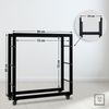 CLP Kaminholzständer Keri mit Rollen aus schwarzem Metall,schwarz 25x80x80 cm Bild 2