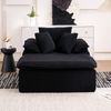 Großes Cord Sofa Cloud Form, rahmenloses Loungesofa,High-Density Schaum, kein Aufbau, 177x122cm,ergonomisch,weich,Schwarz Bild 3