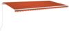 vidaXL Markise Manuell Einziehbar mit LED 600x300 cm Orange und Braun 3068965 Bild 2