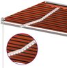 vidaXL Markise Manuell Einziehbar mit LED 600x300 cm Orange und Braun 3068965 Bild 5