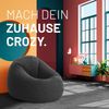Lumaland 'Interior Line' 2-in-1 Sitzsack, Runder Komfort für drinnen, 300l, 120 x 80 x 75 cm, Dunkelgrau Bild 3