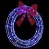 vidaXL Kranz mit 80 LEDs Blau 92 x 92 x 9,5 cm Acryl 42019127 Bild 4