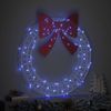 vidaXL Kranz mit 80 LEDs Blau 92 x 92 x 9,5 cm Acryl 42019127 Bild 3