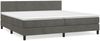 vidaXL Boxspringbett mit Matratze Dunkelgrau 200x200 cm Samt, Härtegrad: H2 [3141204] Bild 2