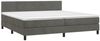 vidaXL Boxspringbett mit Matratze Dunkelgrau 200x200 cm Samt, Härtegrad: H2 [3141204] Bild 3