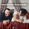 NatureMark Spannbettlaken Winter Thermo Fleece Spannbetttuch, 80% Baumwolle und 20% Polyester, Gummizug: rundum, (1 Stück), 120x200 cm - Bordeaux rot Bild 3