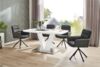 Armlehnenstuhl Arco / Audrey, Leder, Stoff, Anthrazit, Schwarz, 58 x 89 x 65 cm Bild 2