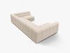 Micadoni Panorama-Sofa Kendal 7-Sitzer Strukturierter Stoff Beige Bild 3