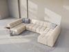 Micadoni Panorama-Sofa Kendal 7-Sitzer Strukturierter Stoff Beige Bild 5
