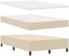 vidaXL Boxspringbett mit Kopfteil Creme 120 x 190 cm Stoff 3344133 Bild 4