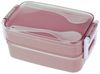 Neuetischkultur Lunchbox Lunchbox mit Besteck Kunststoff, Kunststoff, (Stück, 1-tlg, 1 Lunchbox), Brotbox Brotdose Bild 2