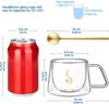 Doppelwandige Kaffeegläser 350ml 2er Set Borosilikatglas Macchiato Latte Bild 2