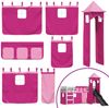 vidaXL Etagenbett mit Rutsche und Gardinen Rosa 90x200 cm 3284193 Bild 5