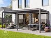 PRIMEYARD Pergola 3x6 m Aluminium-Pfosten mit Lamellendach aus Stahl graue Terrassenüberdachung Bild 2