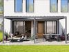 PRIMEYARD Pergola 3x6 m Aluminium-Pfosten mit Lamellendach aus Stahl graue Terrassenüberdachung Bild 4