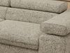 MKS Möbel 'Pablo L-Form' Ecksofa mit Schlaffunktion, verstellbare Kopfstützen, Beige, Struktur, Visco Topper, Links Bild 5