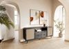 Sideboard Mango 200x40x80 dunkelgrau lackiert VALENCIA #220 Bild 2