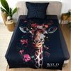 Bettwäsche Wild Flowers Giraffe Animalprint 100% Baumwolle 135x200 Bild 2