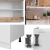 Eckküche R-Line Goldkraft Eiche/Weiß 247 x 60 cm zweifarbige Schränke, AP Eiche Vicco Bild 5