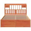 vidaXL Massivholzbett ohne Matratze Wachsbraun 160x200 Kiefernholz 3323490 Bild 4