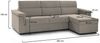 Dmora Sofa mit Halbinsel Cintano, Ecksofa für Wohnzimmer, gepolstert, abnehmbarer Bezug, 100 % Made in Italy-Qualität, 285x160 h100 cm, Taube Bild 3