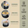 Wäschetonne mit Deckel und Wäschesack rund 50L, aus Metall schwarz Bild 4