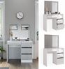 Schminktisch Sherry Weiß Hochglanz 90 cm mit LED-Spiegel Vicco Bild 2