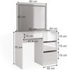 Schminktisch Sherry Weiß Hochglanz 90 cm mit LED-Spiegel Vicco Bild 3